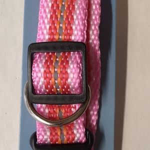 Greenbrier Kennel Club Dog Collar Pink and Red Color Sz L